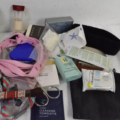 Personal Care Lot: USB Dock, Bandanas, Gloves, Soap, Glasses Case, Mirror