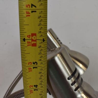 OttLite Silver Lamp, 1 Metal Lamp with 2 Bulbs, Both Work