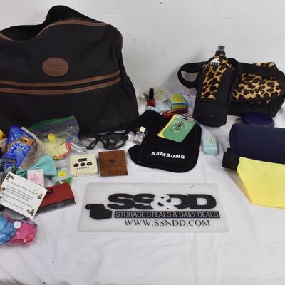 Personal Care Lot: Hampshire Bag, Glacier Gear Bottle and Lunch Box, Soap, Alarm