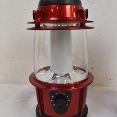 2 Red AA Battery Powered Lanterns, Great Condition Both Work