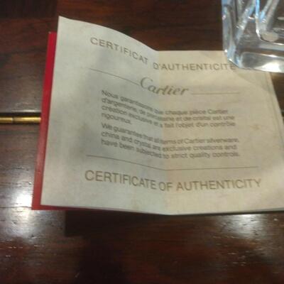 Cartier Etched Crystal Decanter with COA
