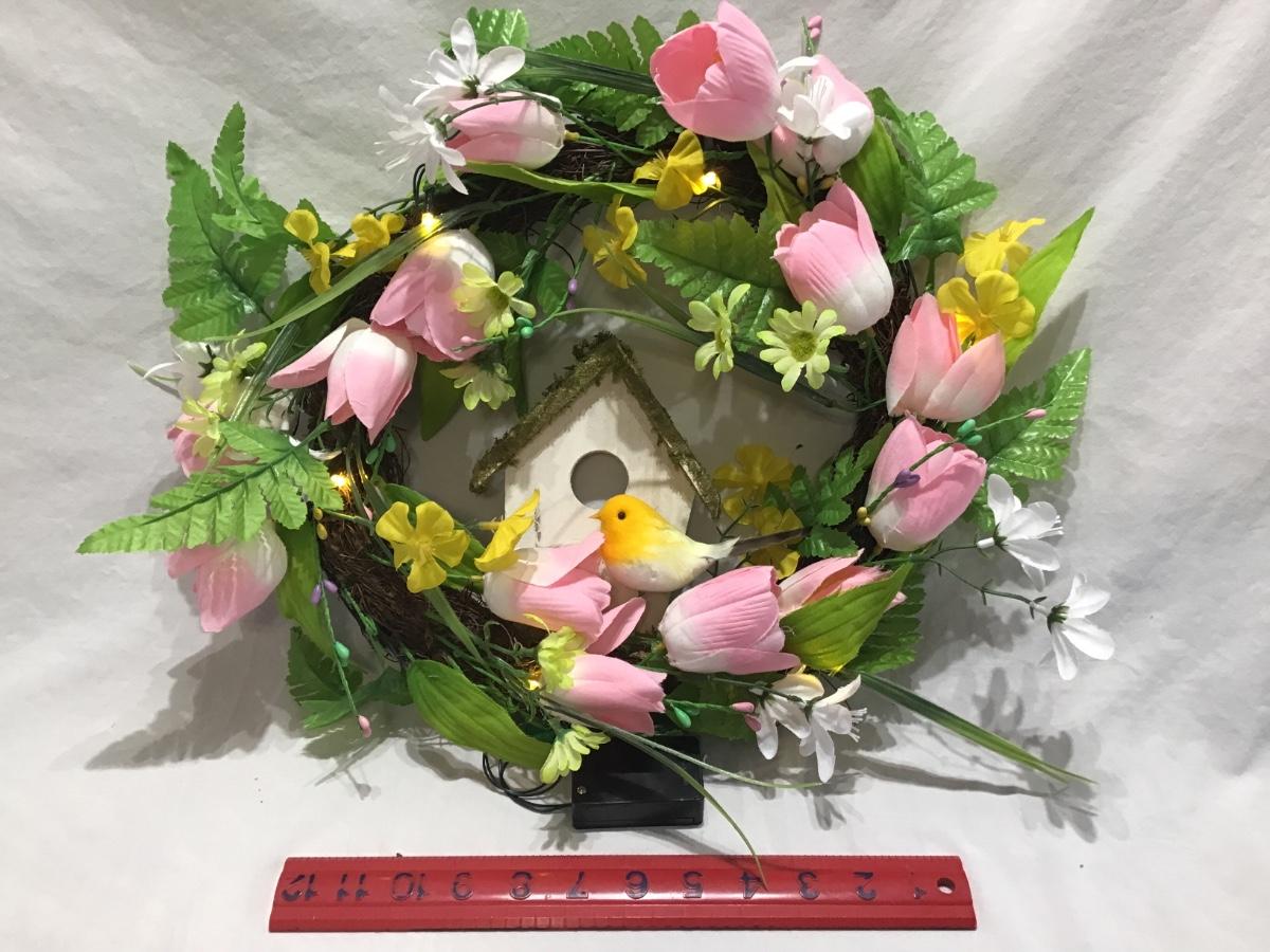 Spring Light up Door Wreath