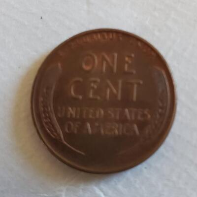 Old 1945 World War 2 WW2 Wheat Penny Coin AU