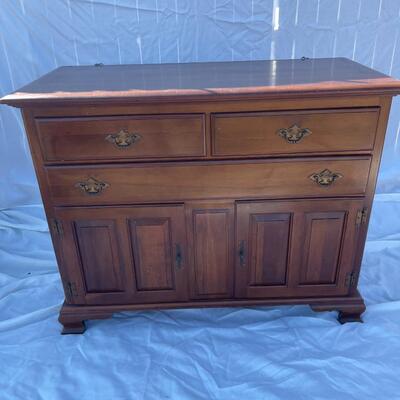 Ethan Allen cherry hutch and 6 chairs