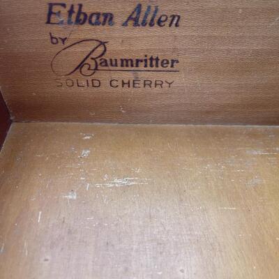 Ethan Allen cherry hutch and 6 chairs