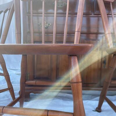 Ethan Allen cherry hutch and 6 chairs