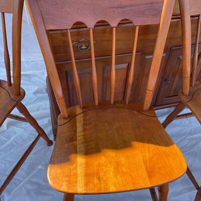 Ethan Allen cherry hutch and 6 chairs