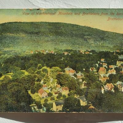 Old 1912 Wantastiquet Mountain Brattleboro Vermont Postcard