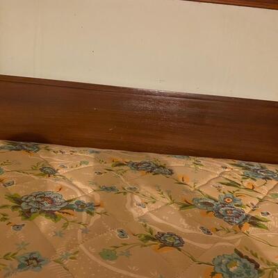 Mid century modern wooden double bed