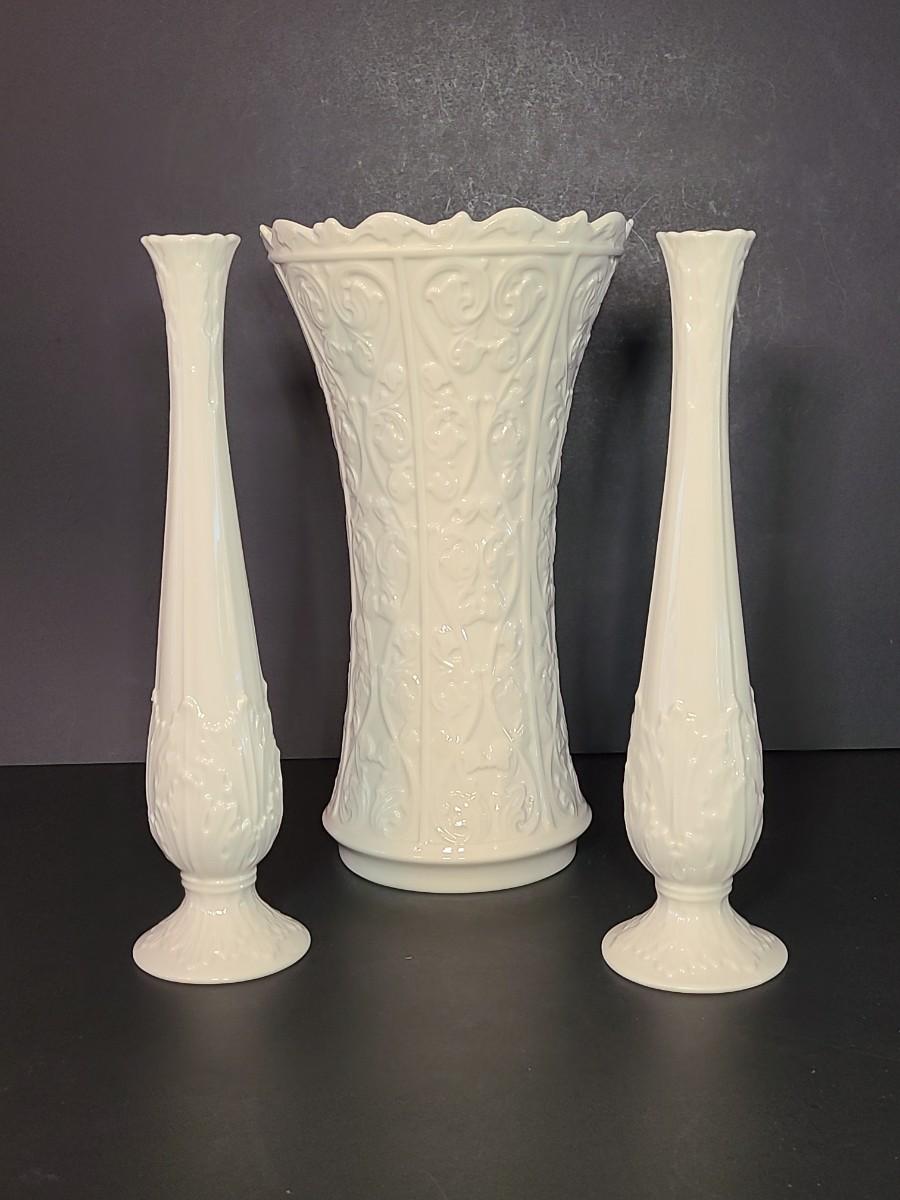 Lot 36C Large Lenox Vase & Tall Bud Vases