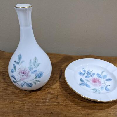 Wedgwood Bone China Bud Vase & Ashtray