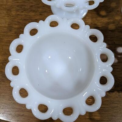 7 Vintage Milk Glass Bowls