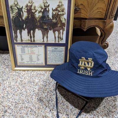 Notre Dame 4 Horseman 1925 framed & hat