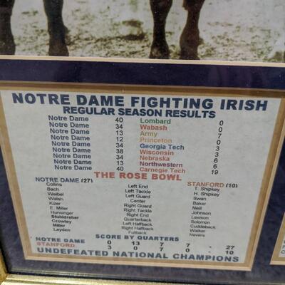 Notre Dame 4 Horseman 1925 framed & hat