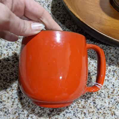 Frankoma pottery mug, boho candle holder, large dÃ©cor bowl