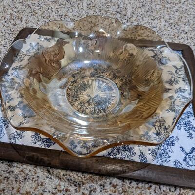 Vintage Irridescent Glass Bowl