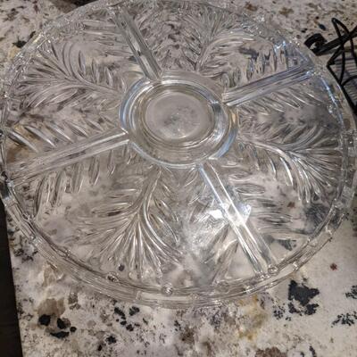 Crystal pedestal cake stand 
