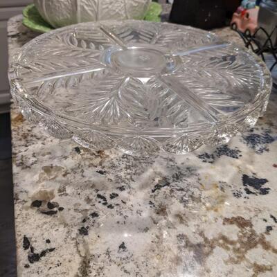 Crystal pedestal cake stand 