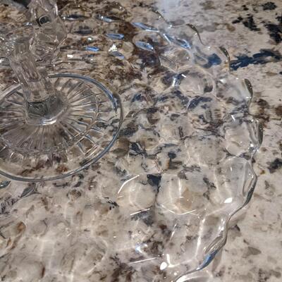 Glass platter with handle