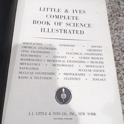 Brass vintage bookends and 60's Science Book