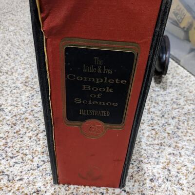 Brass vintage bookends and 60's Science Book