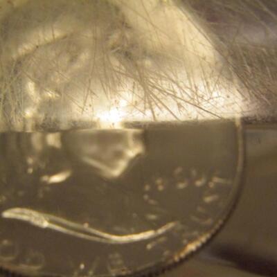 1960 US Mint Coins Encased in Lucite Diamond
