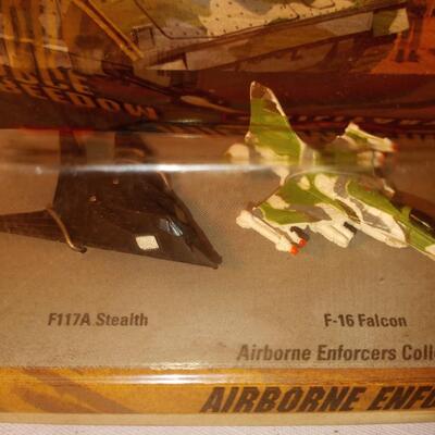 Micro Machines Military Airborne Enforcers #8 NIP Stealth Falcon Eagle jets 7000 - upld 1/29