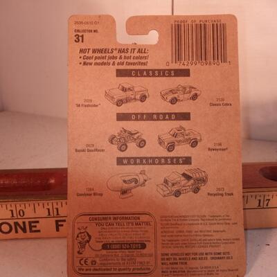 Vintage 1992 Hot Wheels Blue Card Classic Cobra Collector #31 w/7Sp Wheels NIP. -- upld 1/30