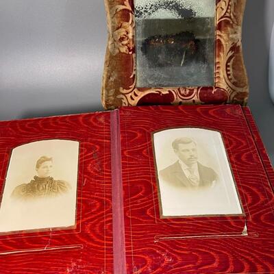 Antique photo album late 1800s.