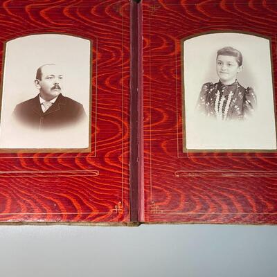 Antique photo album late 1800s.