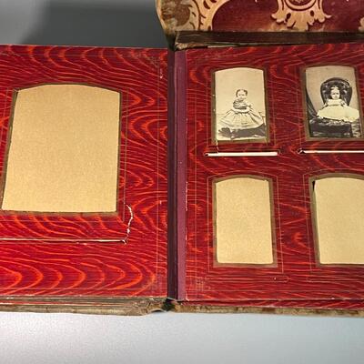 Antique photo album late 1800s.