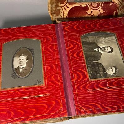 Antique photo album late 1800s.