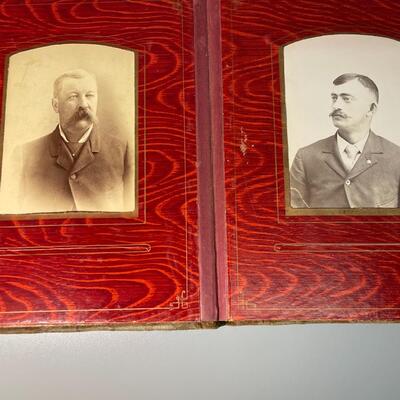 Antique photo album late 1800s.