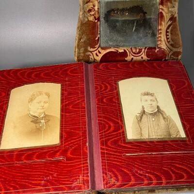 Antique photo album late 1800s.