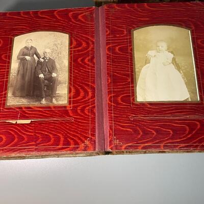 Antique photo album late 1800s.
