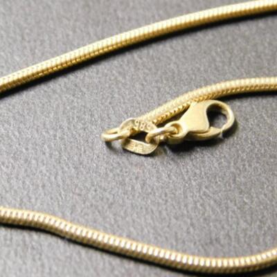 14K Gold Seam Link Necklace Approximately 10.4 Grams