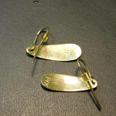 14K Gold Earrings Approximately 2.7 Grams