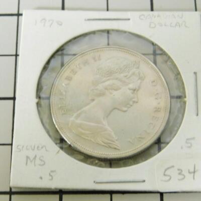 1970 Canadian Manitoba Centennial Silver Dollar Coin Possible MS Grade