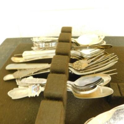 Collection of Antique and Vintage Silver Plate Flatware Over 30 Pieces