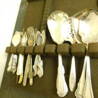 Collection of Antique and Vintage Silver Plate Flatware Over 30 Pieces