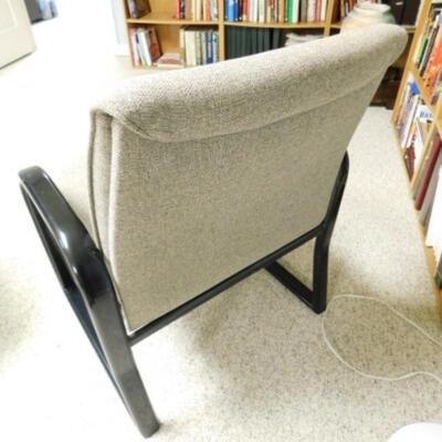 Metal Frame Sitting Chair with Cushioned Back and Seat