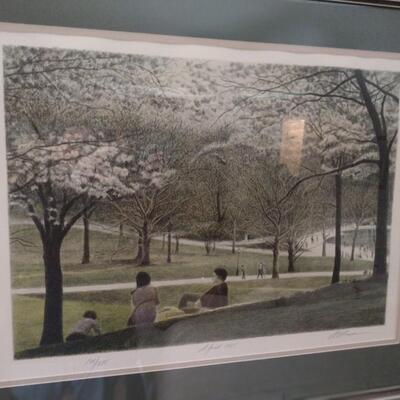Framed Art Lithograph Limited Edition 'April 1985' 101/285 by Harold Altman