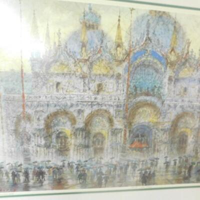 Framed Art Lithograph Limited Edition Artist Proof 'Venice-San Marco'1982 by Anatole Krasnyansky