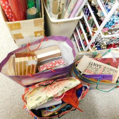 Variety Assortment of Celebration Wrapping Paper, Bows, Gift Bags, and Stationary (Metal Rack NOT included)