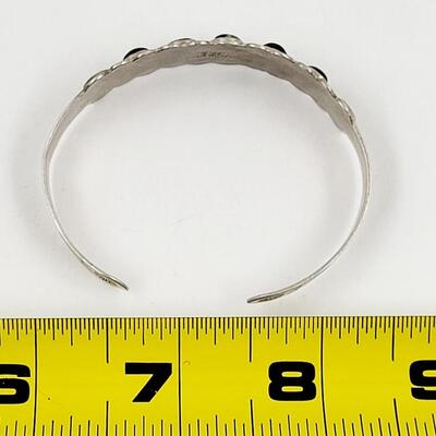 IH COIN SILVER NATIVE AMERICAN TURQUOISE BRACELET