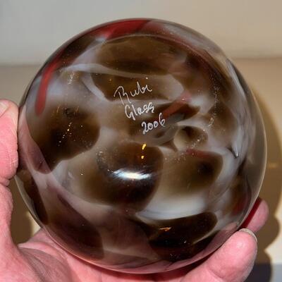 Lot 28 Studio Artist Hand Blown Glass Vases Signed
