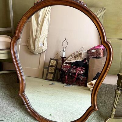 Lot 29 Wall Mirror Bedroom Wood Frame Victorian Style Bow Fret Work