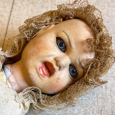 Lot 32 Antique Doll Group 14" tall Double Face Crying Laughing Fritz Bartonstein Body