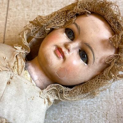 Lot 32 Antique Doll Group 14" tall Double Face Crying Laughing Fritz Bartonstein Body