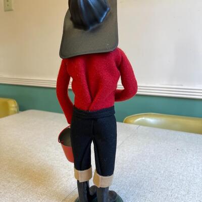 Lot 37 Byers Choice Caroler Dolls Fireman 2002 12" tall.